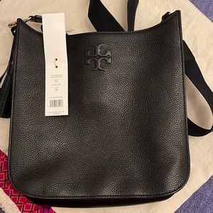Tory Burch Thea web large shoulder/crossbody black